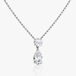 1.50 TCW Pear & Round CVD F/VS Diamond Necklace 3