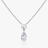 1.50 TCW Pear & Round CVD F/VS Diamond Necklace 1
