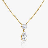 1.50 TCW Pear & Round CVD F/VS Diamond Necklace 6