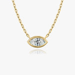 0.25-1.0 CT Marquise Bezel Solitaire CVD F/VS Diamond Necklace 4