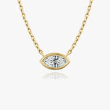 0.25-1.0 CT Marquise Bezel Solitaire CVD F/VS Diamond Necklace 4