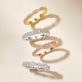 Stunning 0.4 TCW Round Moissanite Stones Full Eternity Wedding Band 4