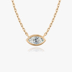 0.25-1.0 CT Marquise Bezel Solitaire CVD F/VS Diamond Necklace 7