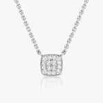 0.10 TCW Round CVD F/VS Diamond Necklace 1