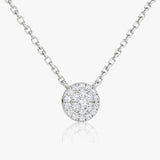0.12 TCW Round CVD F/VS Diamond Necklace 1