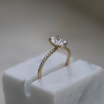 1.21 CT Oval Cut Pave CVD E/VS1 Diamond Engagement Ring 8