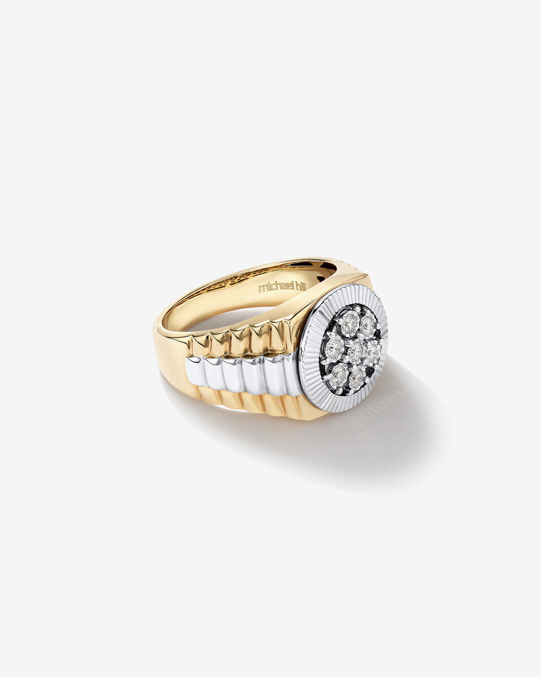 0.25 TCW Round Moissanite Men's Wedding Band in Solid Gold 5