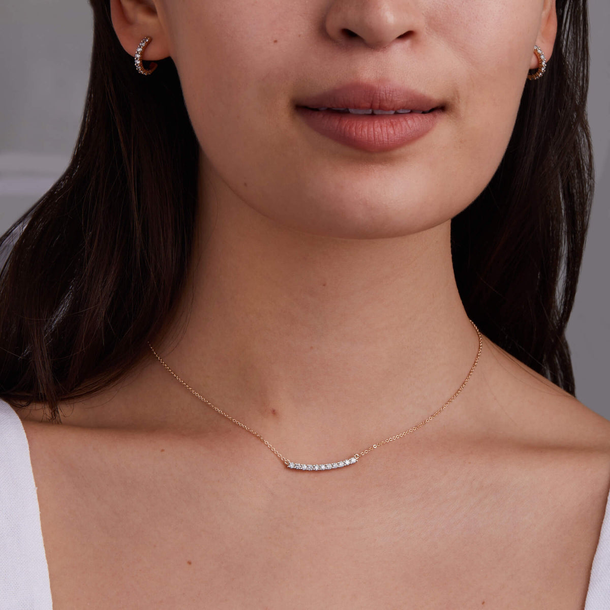 1.32 TCW Round April Diamond Lab Made Diamond- April Birthstone Necklace 3