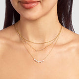 0.70 CT Round & Pear Moissanite Diamond Tiara Necklace in Solid Gold 5