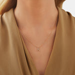 Round Cut Cubic Zirconia in 925 Sterling Silver Necklace 4