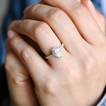 Stunning 1.0 CT Pear Moissanite Engagement Ring with Halo & Pave Design 10