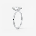 Pear Half Bezel Lab Grown Diamond Engagement Ring
