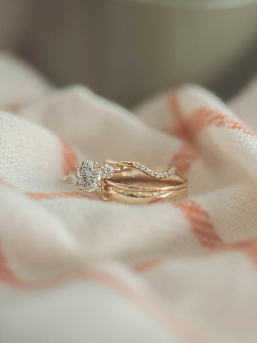 Stunning 1 CT Oval Moissanite Engagement Ring With Three Stone Design 11