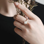 Stunning 3.0 CT Marquise Moissanite Engagement Ring with Cluster Design 4
