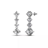 Round Cut Cubic Zirconia in 925 Sterling Silver Earrings 3