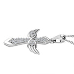 Round Cut Cubic Zirconia in 925 Sterling Silver Necklace 4