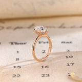 Stunning 3.0 CT Pear Moissanite Engagement Ring with Hidden Halo Design 8
