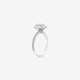 Stunning 1 CT Oval Moissanite Engagement Ring With Double Halo & Pave Design 3