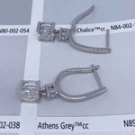Round Cut Cubic Zirconia in 925 Sterling Silver Earrings 10