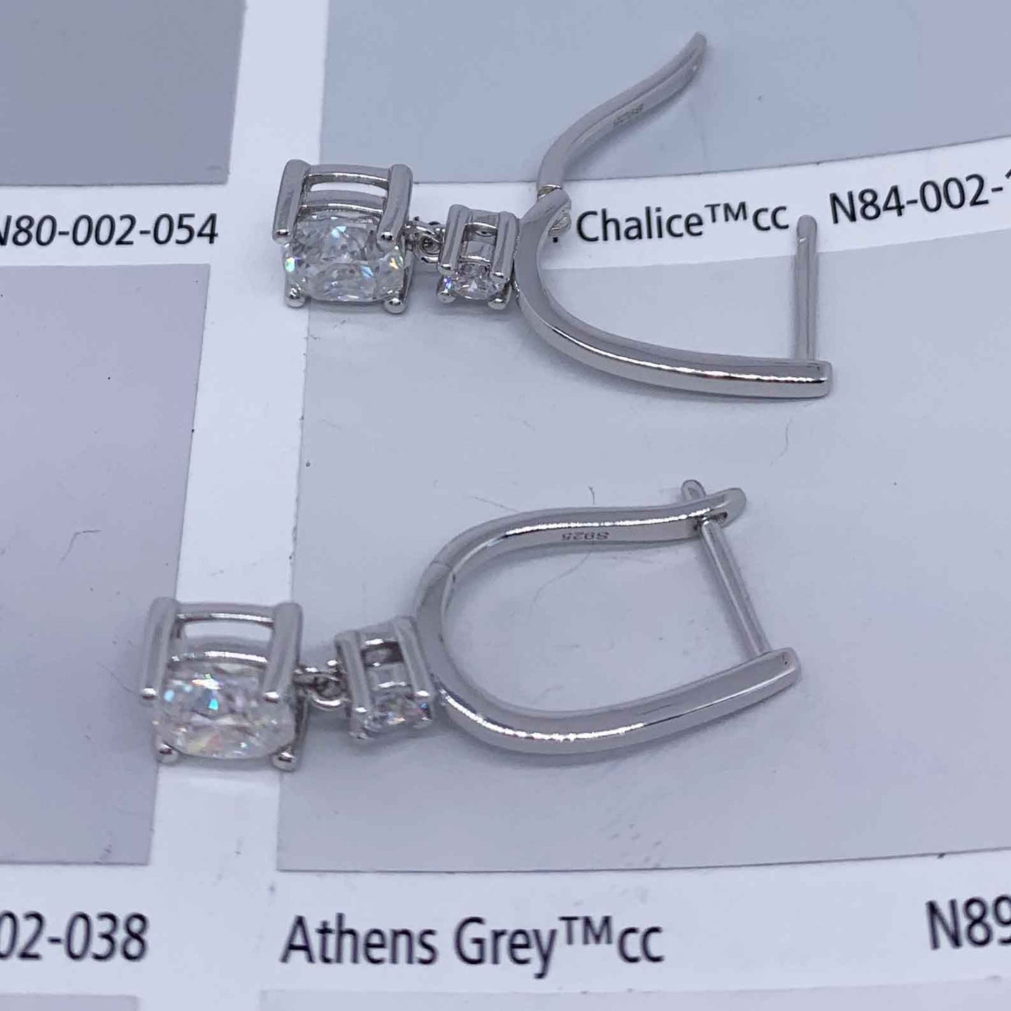 Round Cut Cubic Zirconia in 925 Sterling Silver Earrings 10