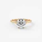 Round Cathedral Lab Grown Diamond Engagement Ring