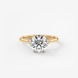 Round Cathedral Lab Grown Diamond Engagement Ring