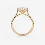 Round Cathedral Lab Grown Diamond Engagement Ring