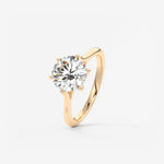 Round Cathedral Lab Grown Diamond Engagement Ring
