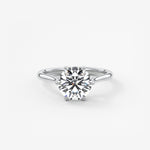 Round Cathedral Lab Grown Diamond Engagement Ring