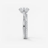 Round Cathedral Lab Grown Diamond Engagement Ring