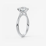 Round Cathedral Lab Grown Diamond Engagement Ring