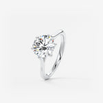 Round Cathedral Lab Grown Diamond Engagement Ring
