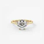 Round Cathedral Lab Grown Diamond Engagement Ring