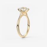 Round Cathedral Lab Grown Diamond Engagement Ring