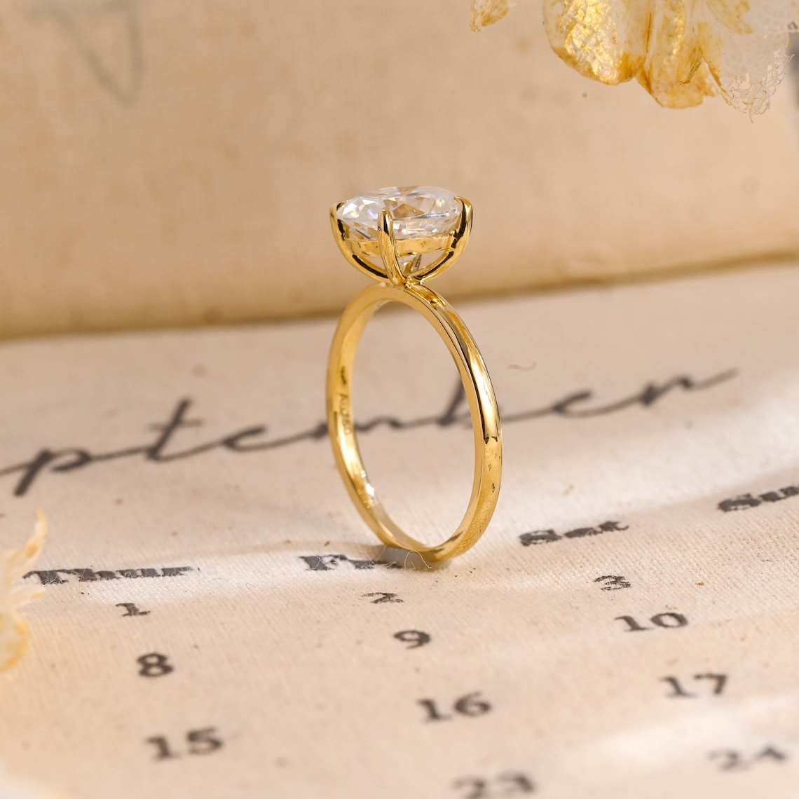 Stunning 2.0 CT Oval Moissanite Engagement Ring with Solitaire Design 4