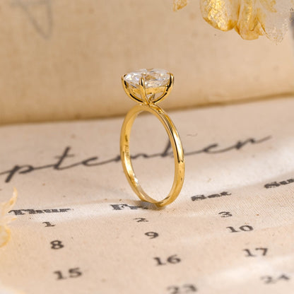 Stunning 2.0 CT Oval Moissanite Engagement Ring with Solitaire Design 4