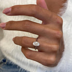 Stunning 1.0 CT Oval Moissanite Engagement Ring in Bezel Design 4