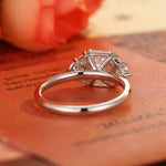 Stunning 3.0 CT Emerald Moissanite Engagement Ring with Cluster Design 5