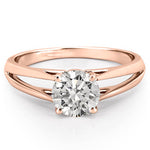 Stunning 0.50-1.50 Round Moissanite Engagement Ring With Solitaire & Split Shank Design 3