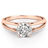 Stunning 0.50-1.50 Round Moissanite Engagement Ring With Solitaire & Split Shank Design 3
