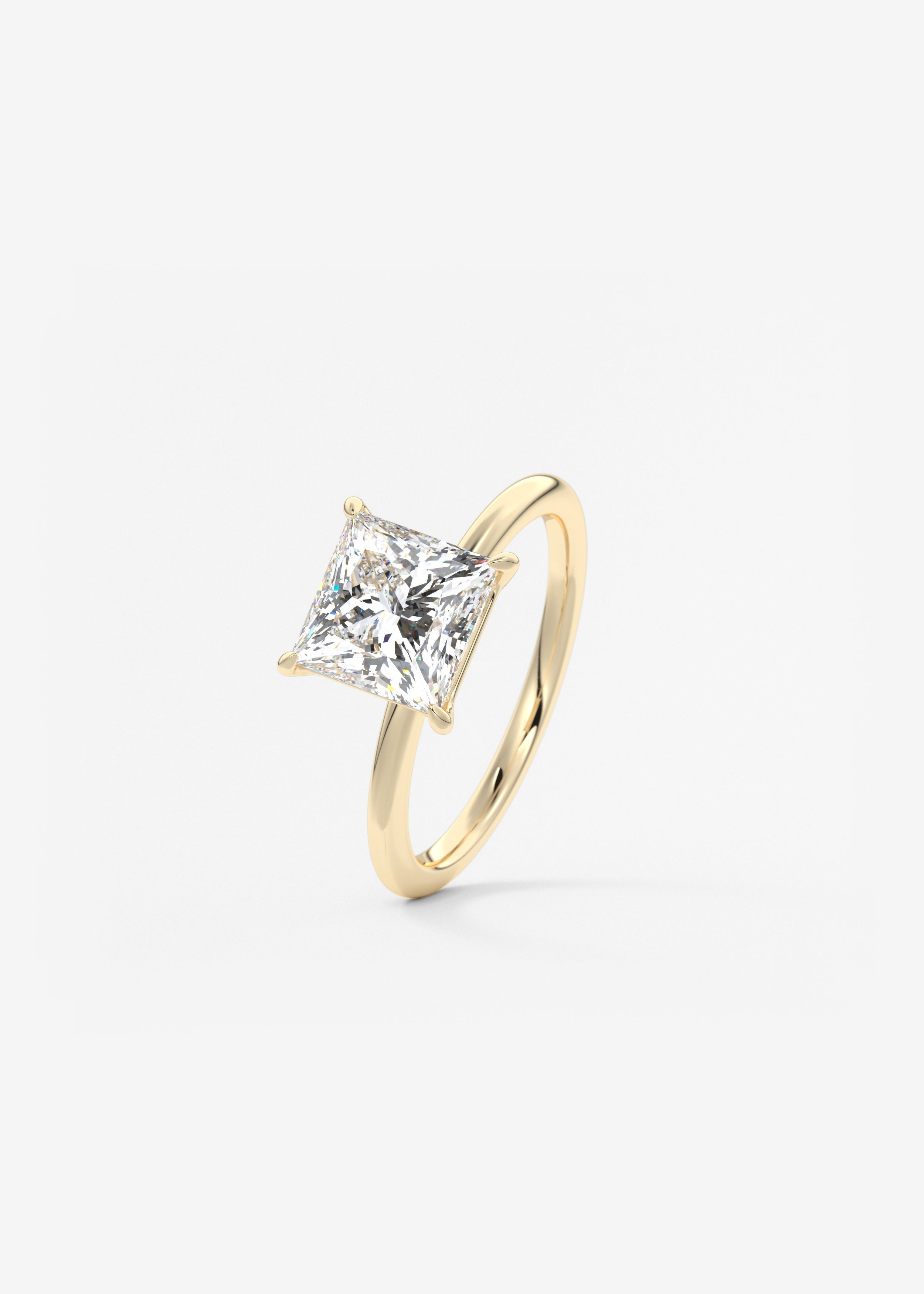 Princess Solitaire Lab Grown Diamond Engagement Ring
