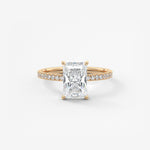 Radiant Pave Lab Grown Diamond Engagement Ring