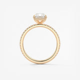Radiant Pave Lab Grown Diamond Engagement Ring