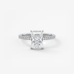 Radiant Pave Lab Grown Diamond Engagement Ring