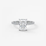 Radiant Pave Lab Grown Diamond Engagement Ring