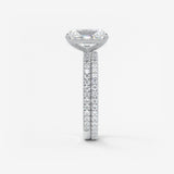 Radiant Pave Lab Grown Diamond Engagement Ring