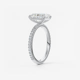 Radiant Pave Lab Grown Diamond Engagement Ring