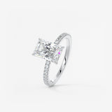 Radiant Pave Lab Grown Diamond Engagement Ring