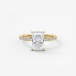 Radiant Pave Lab Grown Diamond Engagement Ring