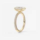 Radiant Pave Lab Grown Diamond Engagement Ring